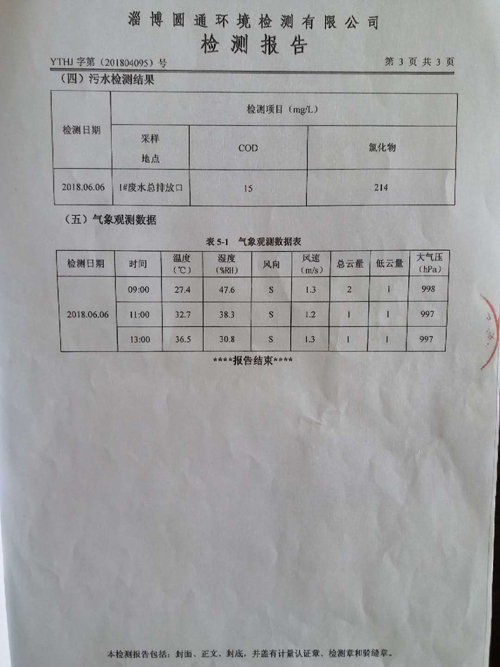 VOC检测信息公示4